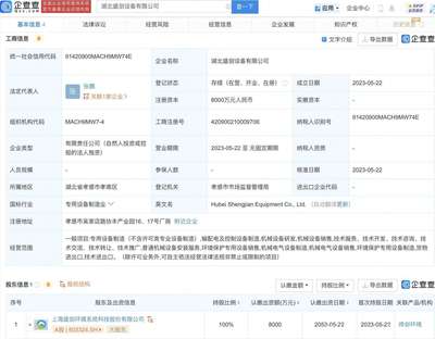 盛劍環境在湖北設立設備公司，注冊資本8000萬，深耕環境保護專用設備制造